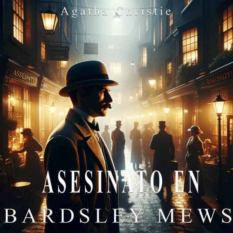 Portada de Asesinato en Bardsley Mews de Agatha Christie, audiolibro narrado en español