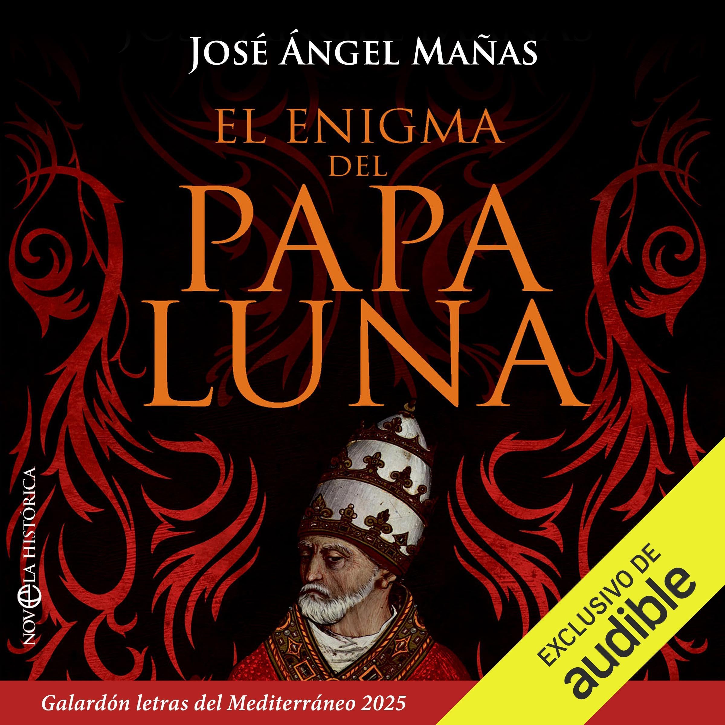 Portada de El enigma del Papa Luna, audiolibro narrado en español