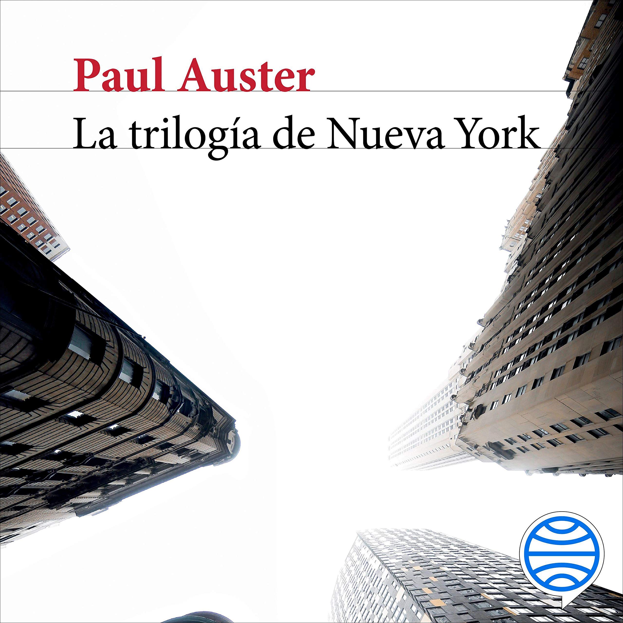 Cubierta del audiolibro La trilogía de Nueva York de Paul Auster