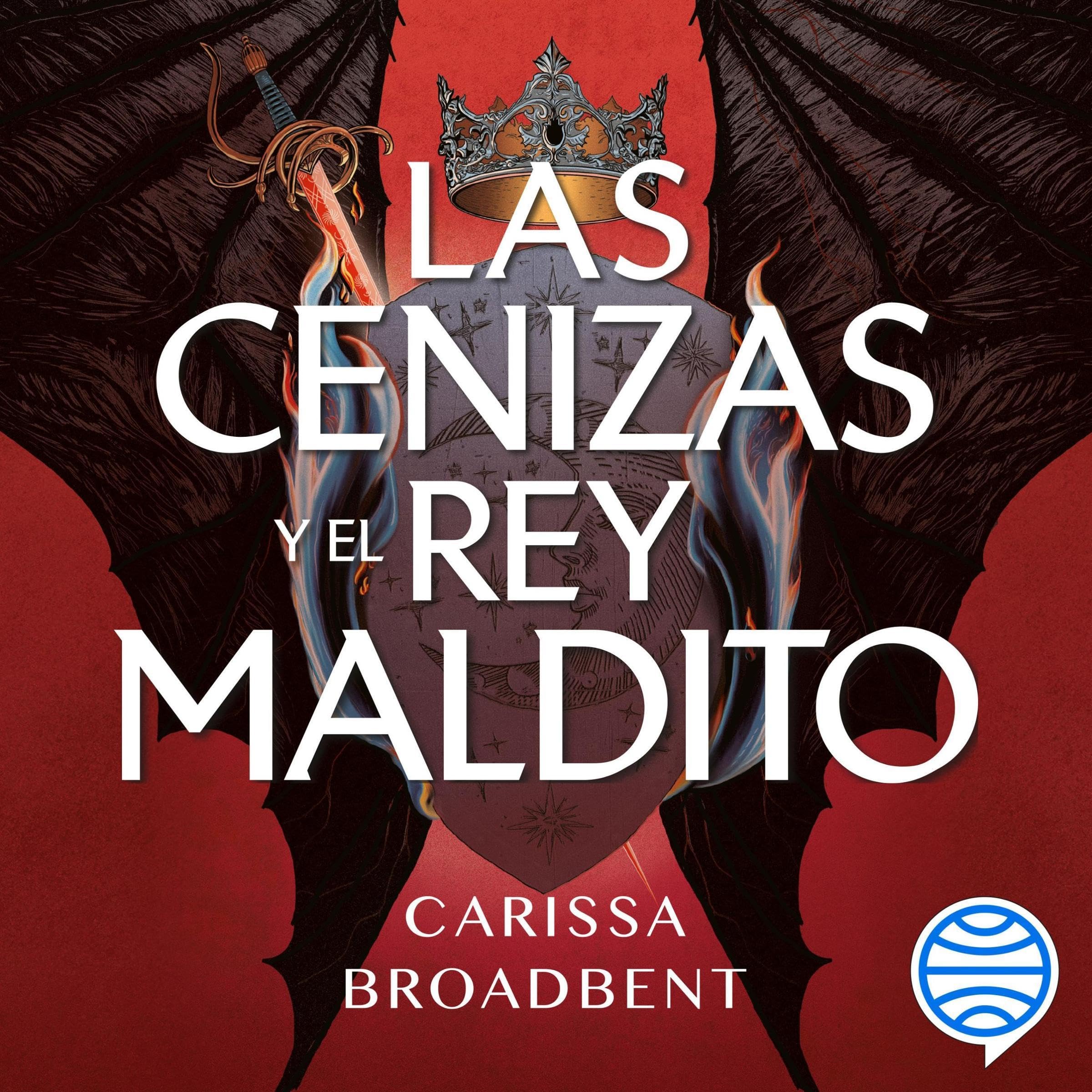 Portada de Las cenizas y el rey maldito, audiolibro narrado en español