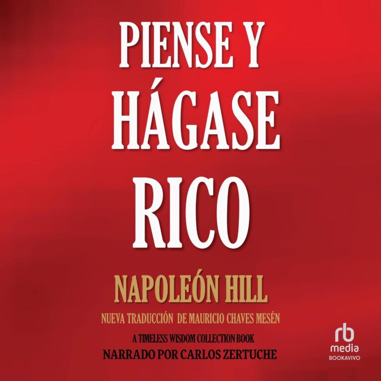Portada de Piense y Hágase Rico, audiolibro narrado en español